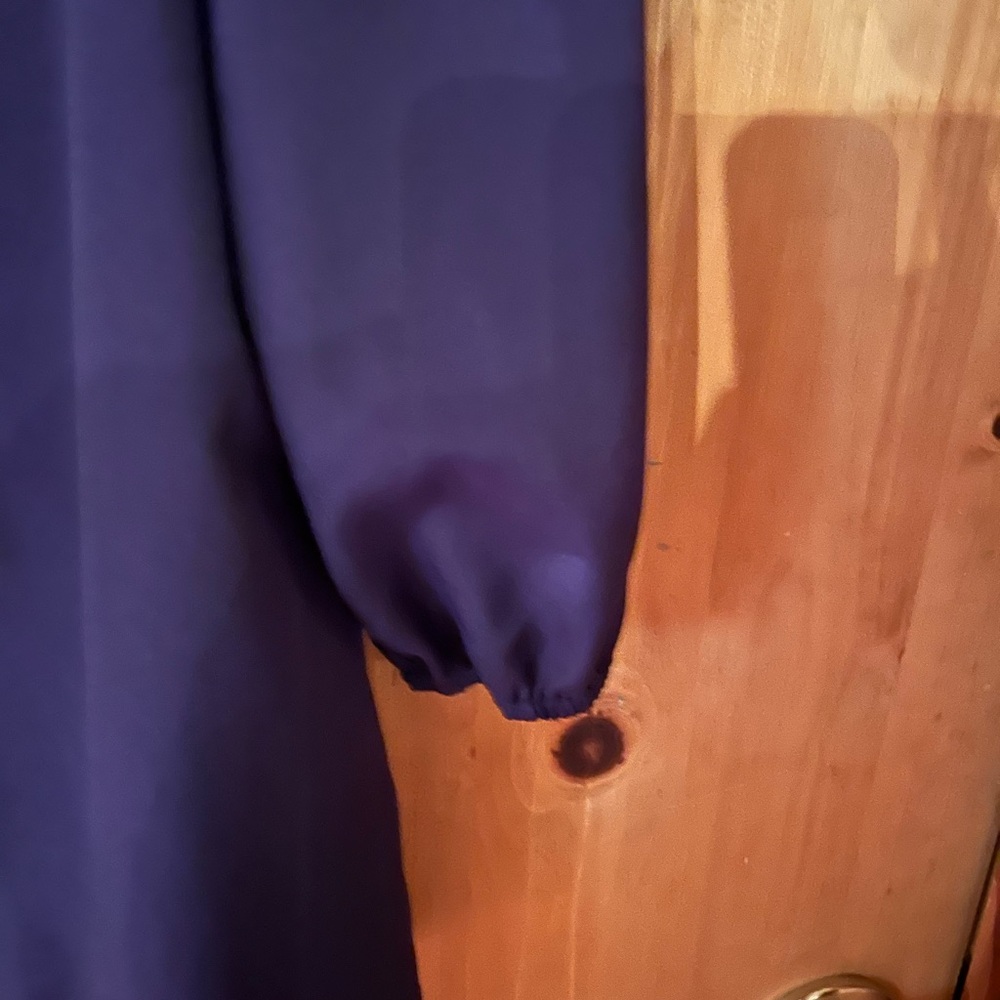The Limited Deep Blue Blouse with Bow - Picture 3 of 4